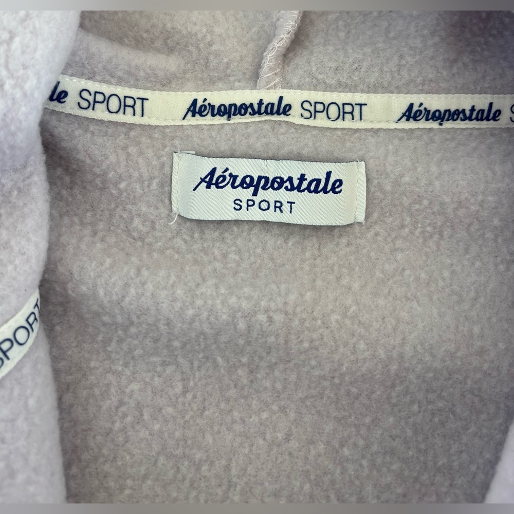 Aeropostale Sport Hoodie Womens Juniors XL Full Zip Lt Purple Hooded Sweatshirt - Picture 4 of 12